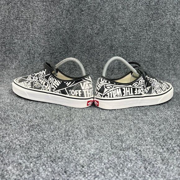 Vans Authentic Sneakers Women's 8.5 Black Off The Wall Print‎ Low Athletic Shoes - Picture 7 of 13